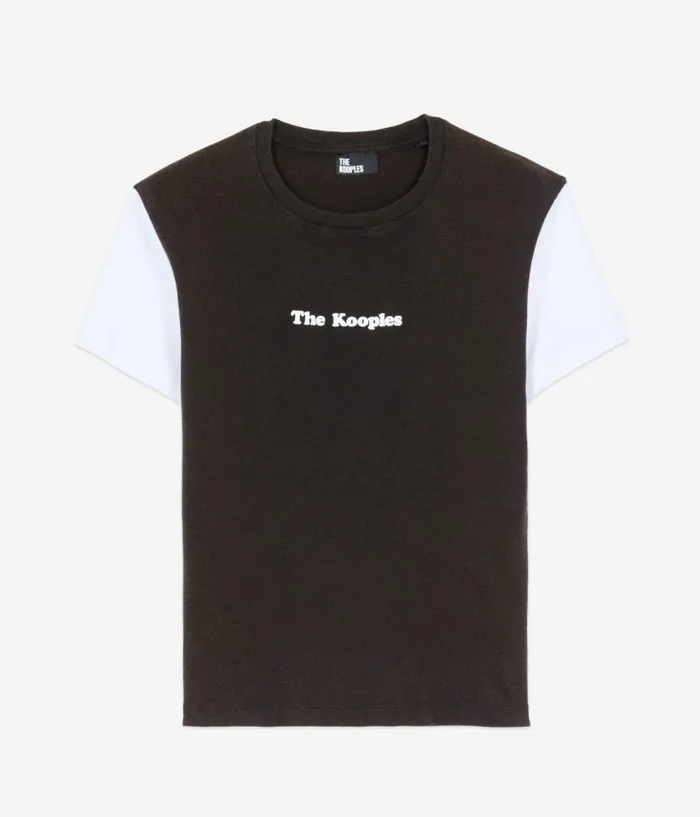 Women Tshirts THE KOOPLES Dark Brown Logo Tshirt Women Tshirts THE KOOPLES Dark Brown Logo Tshirt