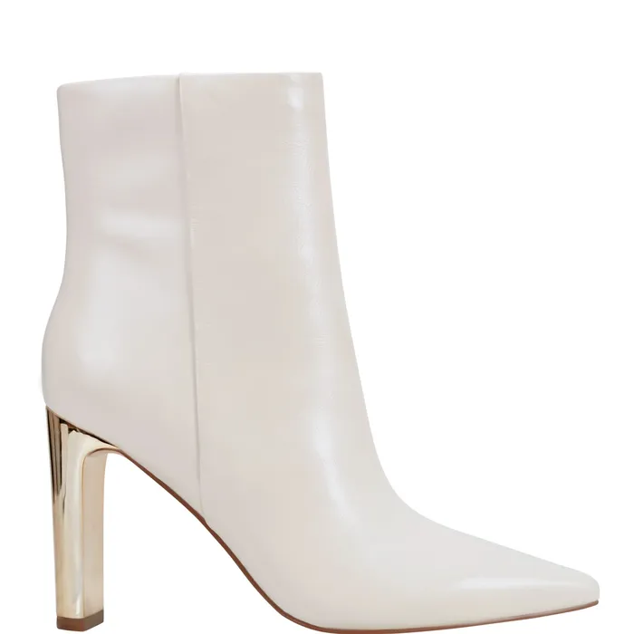 Women Talyna Dress Bootie Chic Cream Leather Booties Marc Fisher