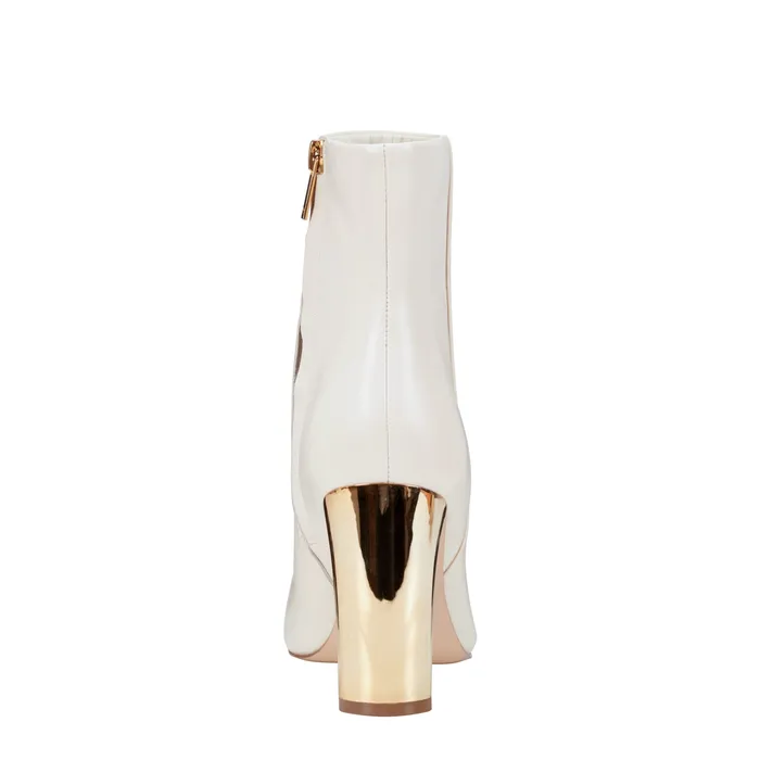 Women Talyna Dress Bootie Chic Cream Leather Booties Marc Fisher