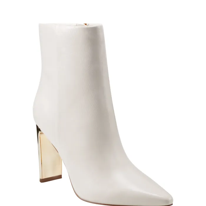 Women Talyna Dress Bootie Chic Cream Leather Booties Marc Fisher