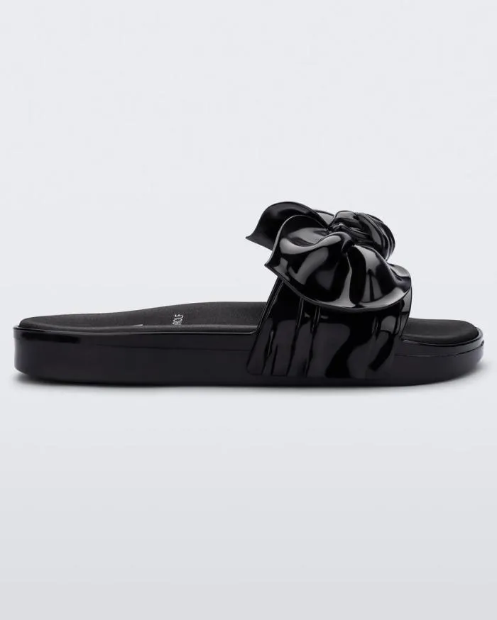 Women Tie Beach Black Melissa Slides