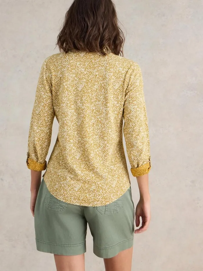 Women TOPS and TEES White Stuff ANNIE LONG SLEEVE PRINTED SHIRT Chartreuse Print Women TOPS and TEES White Stuff ANNIE LONG SLEEVE PRINTED SHIRT Chartreuse Print