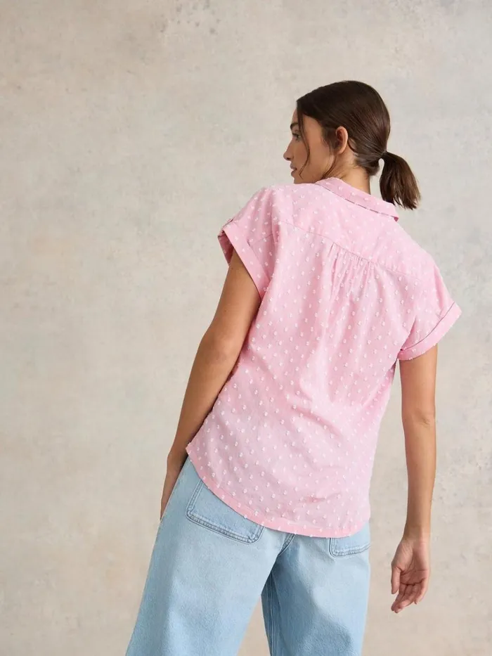 Women TOPS and TEES White Stuff Ellie Organic Cotton Shirt Pink Multi Women TOPS and TEES White Stuff Ellie Organic Cotton Shirt Pink Multi