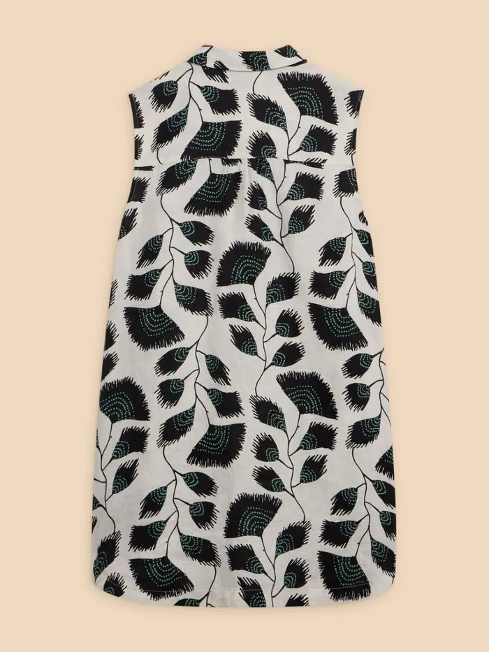 Women TOPS and TEES White Stuff Evelyn Sleeveless Linen Tunic Black Print Women TOPS and TEES White Stuff Evelyn Sleeveless Linen Tunic Black Print