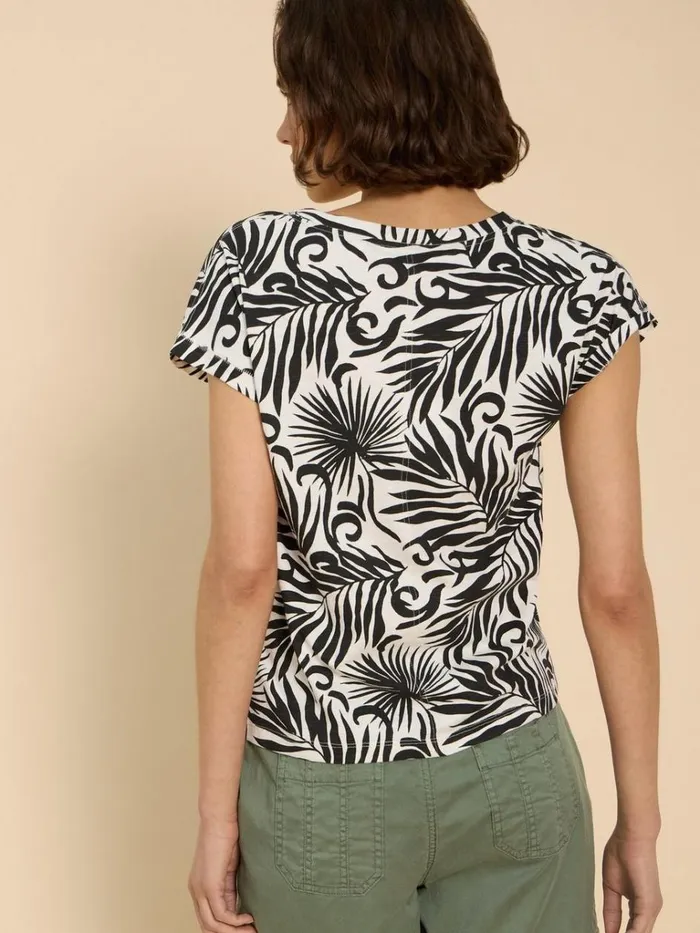 Women TOPS and TEES White Stuff NELLY COTTON NOTCH NECK TEE Black Print Women TOPS and TEES White Stuff NELLY COTTON NOTCH NECK TEE Black Print