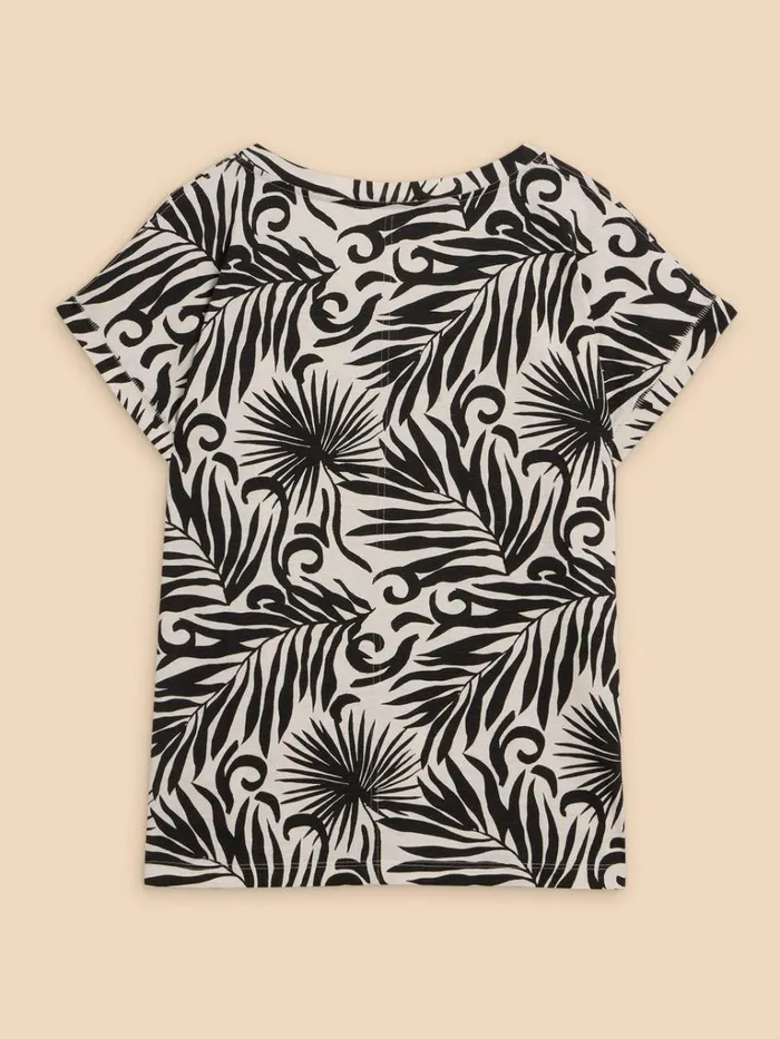 Women TOPS and TEES White Stuff NELLY COTTON NOTCH NECK TEE Black Print Women TOPS and TEES White Stuff NELLY COTTON NOTCH NECK TEE Black Print