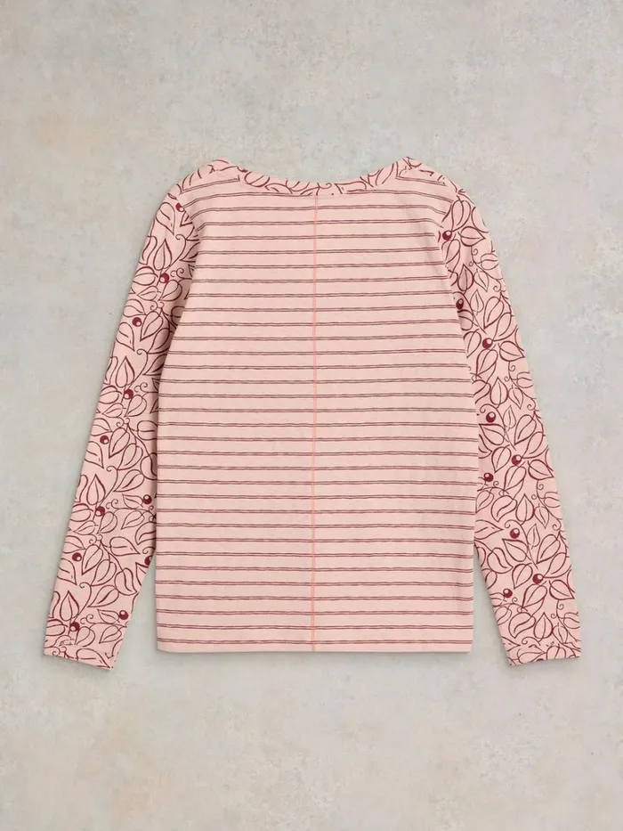 Women TOPS and TEES White Stuff NELLY LONG SLEEVE TEE Pink Print Women TOPS and TEES White Stuff NELLY LONG SLEEVE TEE Pink Print