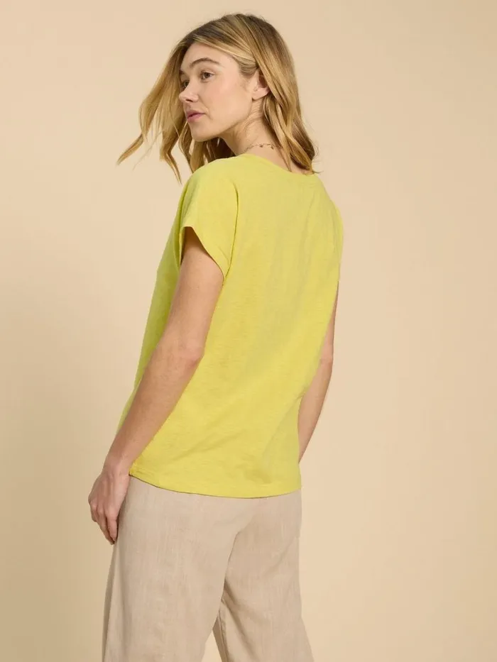 Women TOPS and TEES White Stuff NELLY NOTCH NECK COTTON TEE Bright Yellow Women TOPS and TEES White Stuff NELLY NOTCH NECK COTTON TEE Bright Yellow