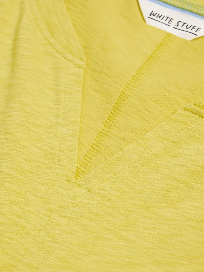 Women TOPS and TEES White Stuff NELLY NOTCH NECK COTTON TEE Bright Yellow Women TOPS and TEES White Stuff NELLY NOTCH NECK COTTON TEE Bright Yellow