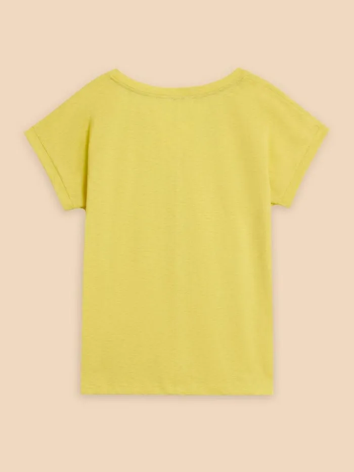 Women TOPS and TEES White Stuff NELLY NOTCH NECK COTTON TEE Bright Yellow Women TOPS and TEES White Stuff NELLY NOTCH NECK COTTON TEE Bright Yellow