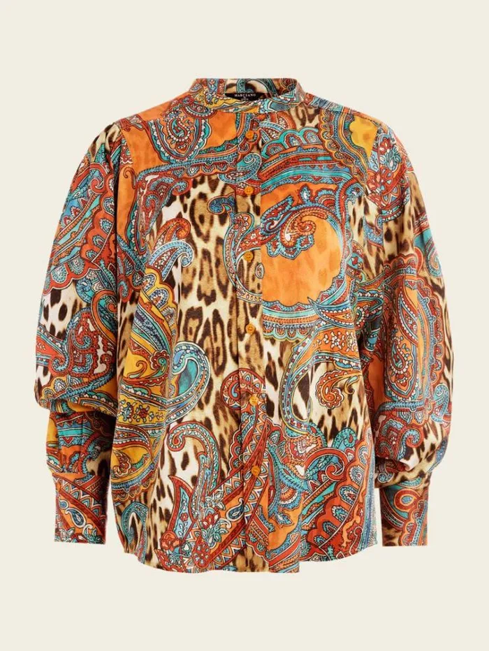 Women Tops And Sweaters Marciano Phoenix Rising Yvonne Blouse Phoenix Rising Print Women Tops And Sweaters Marciano Phoenix Rising Yvonne Blouse Phoenix Rising Print