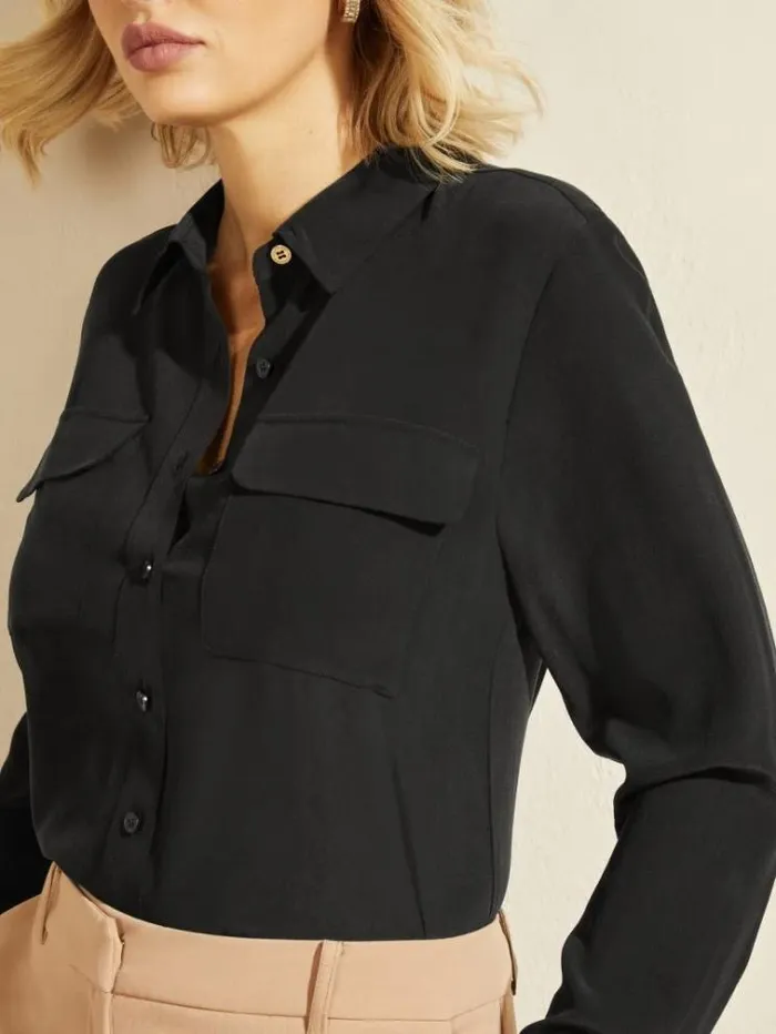 Women Tops And Sweaters Marciano The Essence Blouse Black Women Tops And Sweaters Marciano The Essence Blouse Black