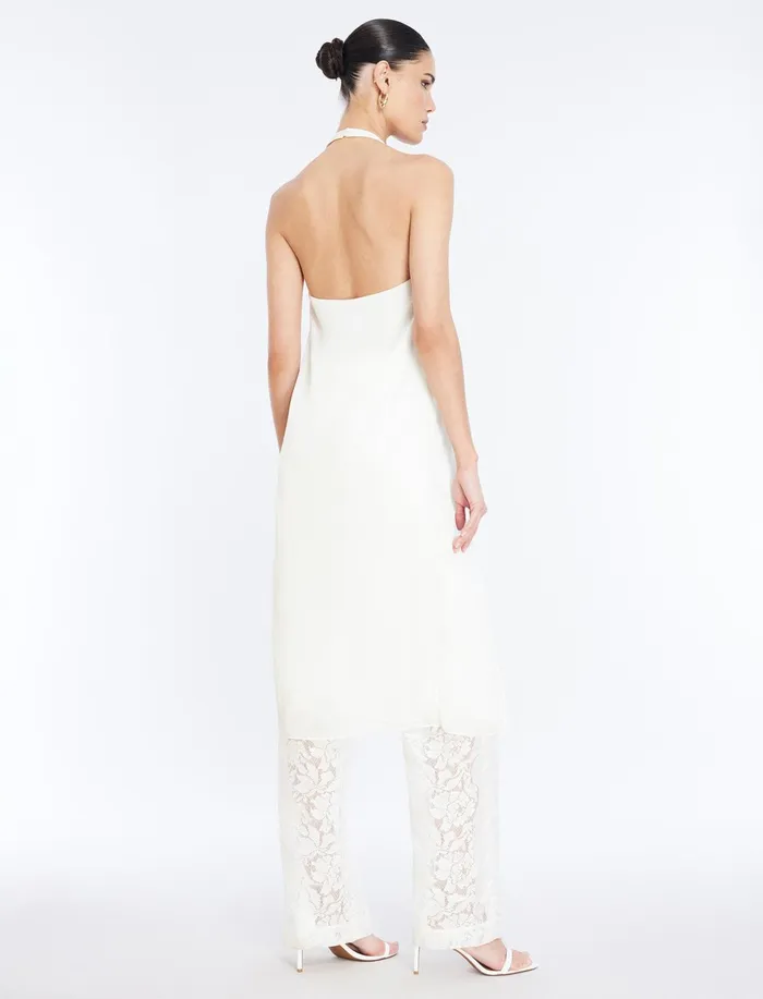 Women Tops BCBG Halter Tunic Top Gardenia