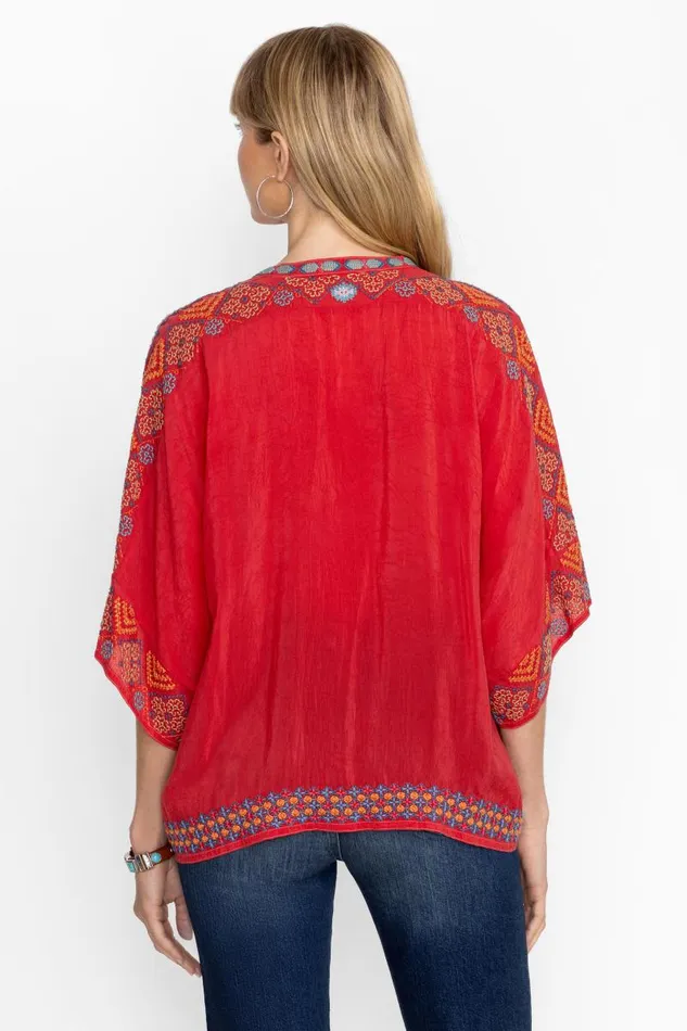 Women Tops Johnny Was BRONY BLOUSE Equestrian Red Women Tops Johnny Was BRONY BLOUSE Equestrian Red