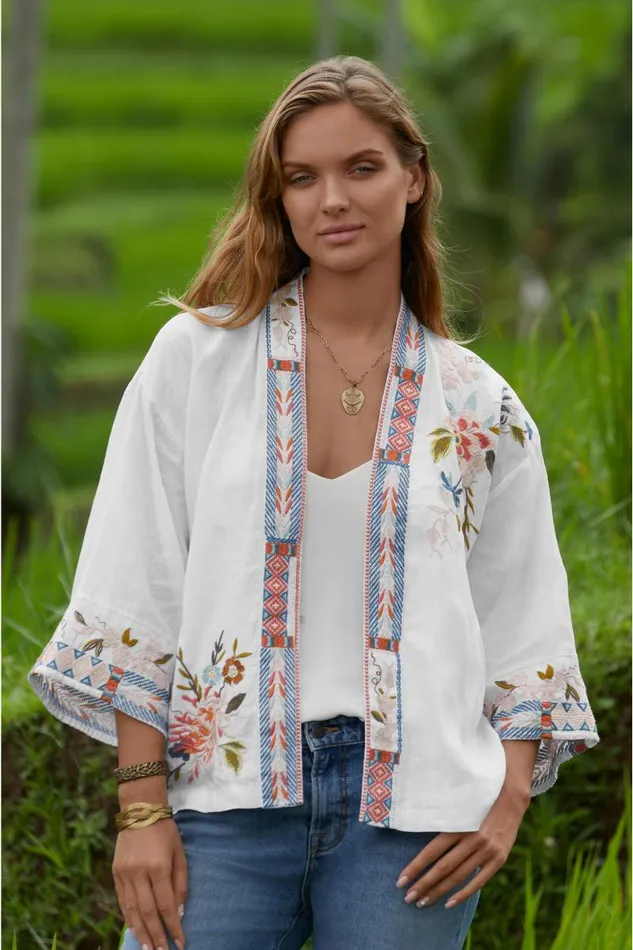 Women Tops Johnny Was ETTA CAMI TOP Cream Women Tops Johnny Was ETTA CAMI TOP Cream