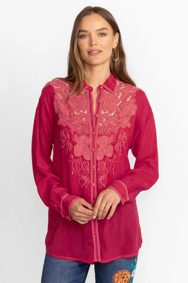 Women Tops Johnny Was GILLIAN BLOUSE Cerise