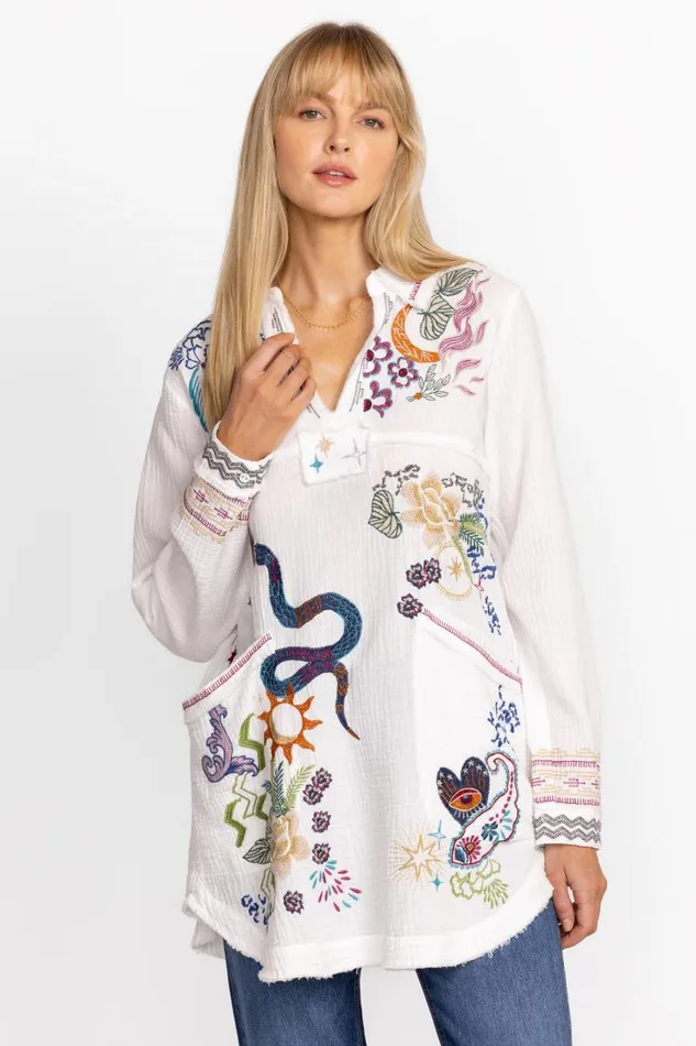 Women Tops Johnny Was LEYVA TUNIC Natural
