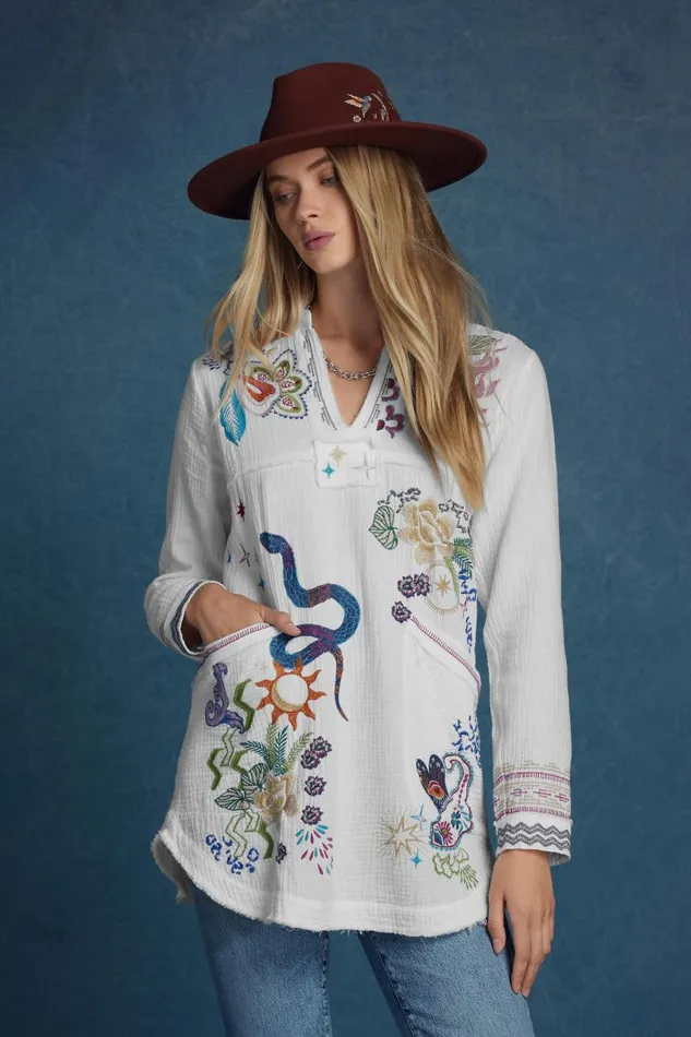 Women Tops Johnny Was LEYVA TUNIC Natural Women Tops Johnny Was LEYVA TUNIC Natural