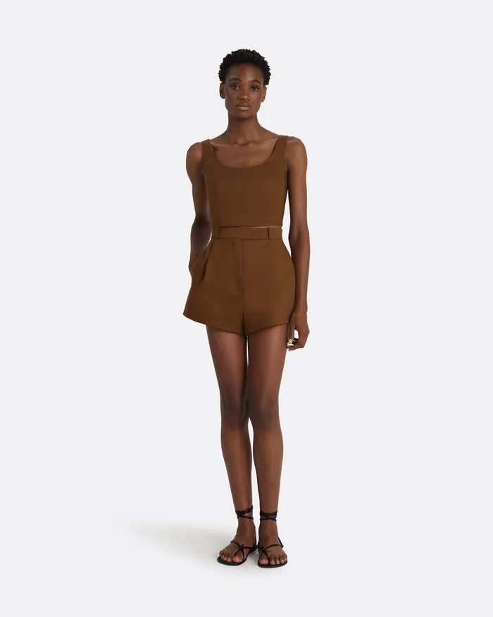 Women Tops Safiyaa Denizal Deep Brown Top Deep Brown