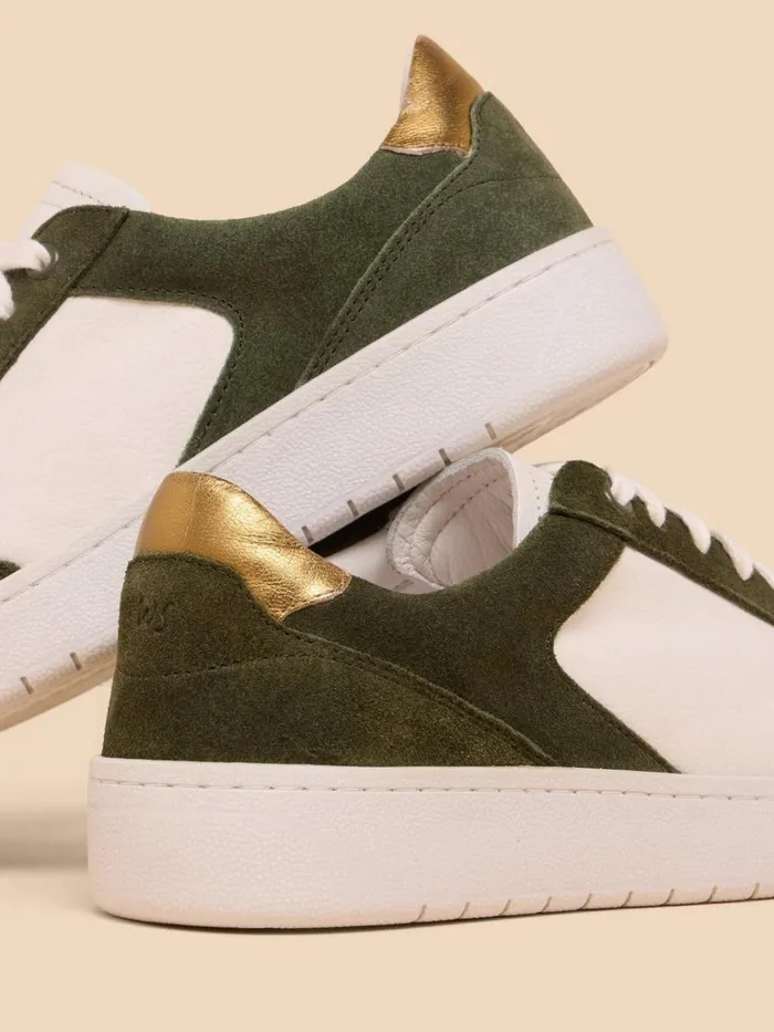 Women TRAINERS White Stuff Dahlia Leather Trainer Green Multi Women TRAINERS White Stuff Dahlia Leather Trainer Green Multi