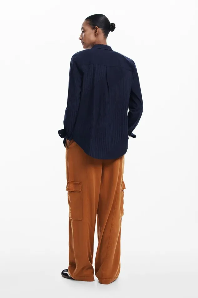 Women Trousers Desigual Flowy Cargo Pants