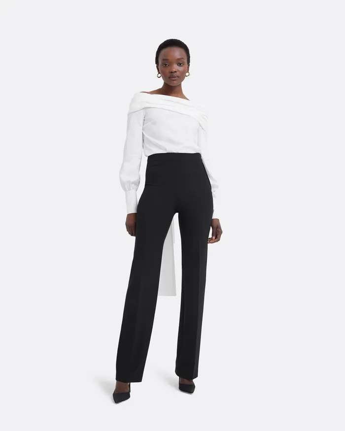 Women Trousers Safiyaa Goldie Black Trousers
