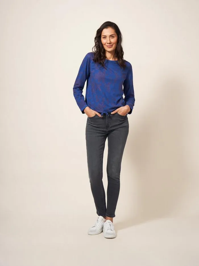 Women TROUSERS White Stuff Amelia Skinny Leg Jeans Charcoal Grey