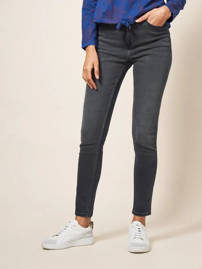 Women TROUSERS White Stuff Amelia Skinny Leg Jeans Charcoal Grey Women TROUSERS White Stuff Amelia Skinny Leg Jeans Charcoal Grey