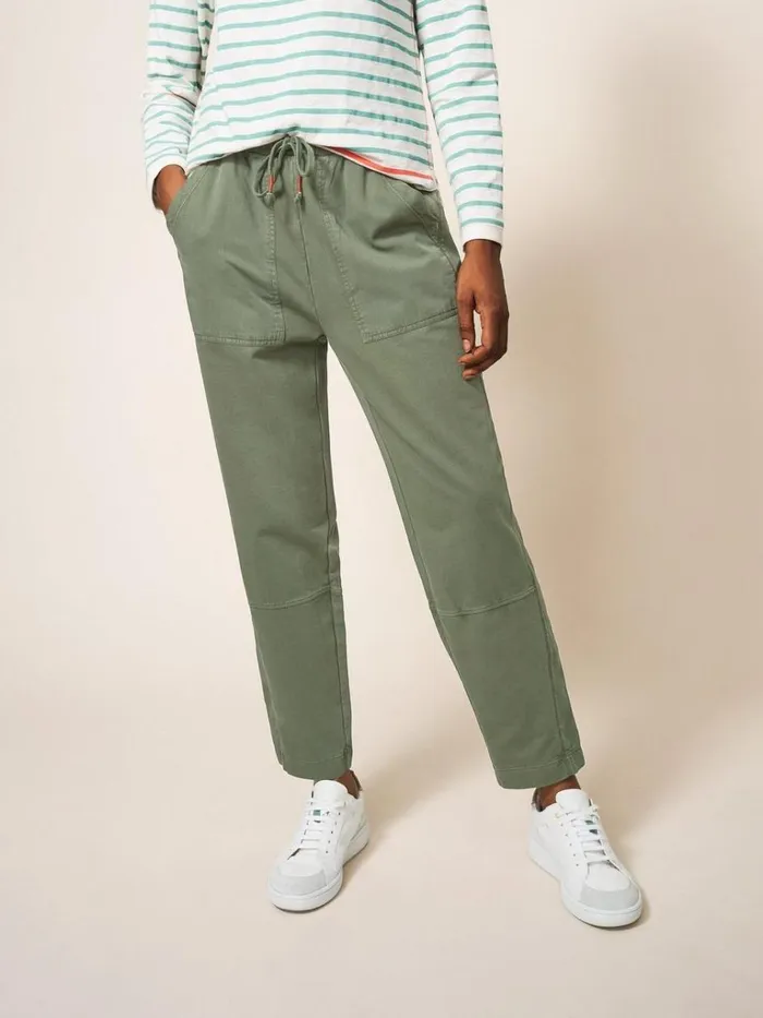 Women TROUSERS White Stuff Ava Jersey Jogger Khaki Green