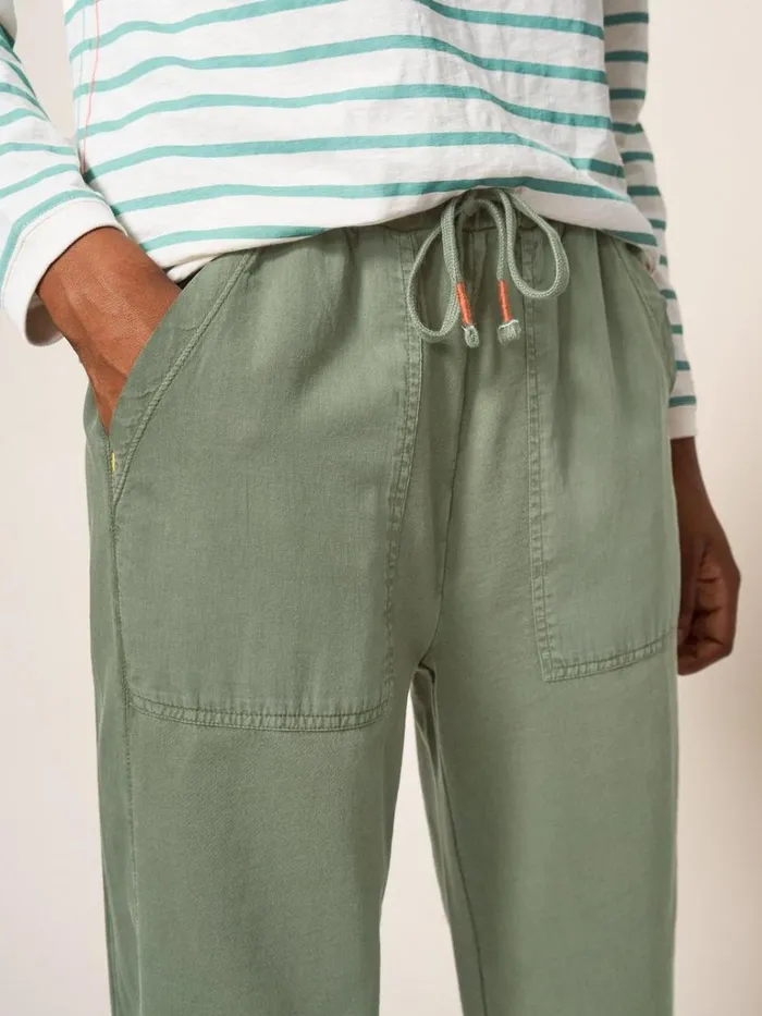 Women TROUSERS White Stuff Ava Jersey Jogger Khaki Green Women TROUSERS White Stuff Ava Jersey Jogger Khaki Green