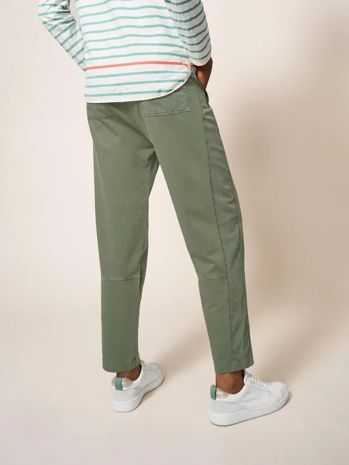Women TROUSERS White Stuff Ava Jersey Jogger Khaki Green Women TROUSERS White Stuff Ava Jersey Jogger Khaki Green