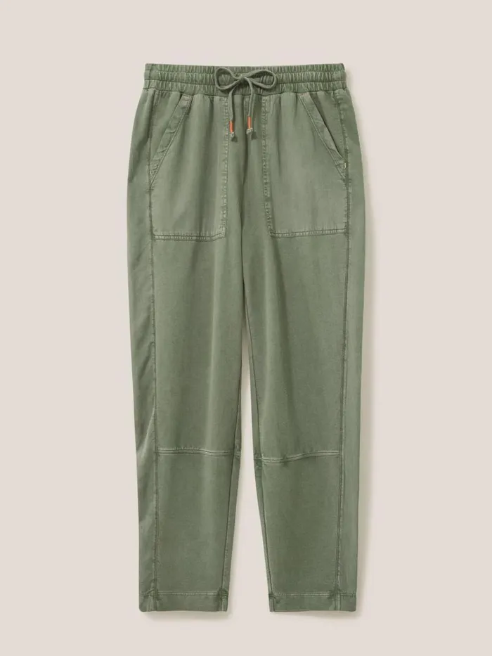 Women TROUSERS White Stuff Ava Jersey Jogger Khaki Green Women TROUSERS White Stuff Ava Jersey Jogger Khaki Green