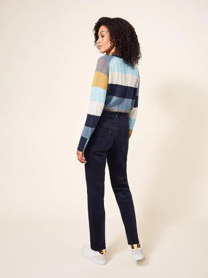 Women TROUSERS White Stuff Brooke Straight Cord Trouser Dark Navy Women TROUSERS White Stuff Brooke Straight Cord Trouser Dark Navy