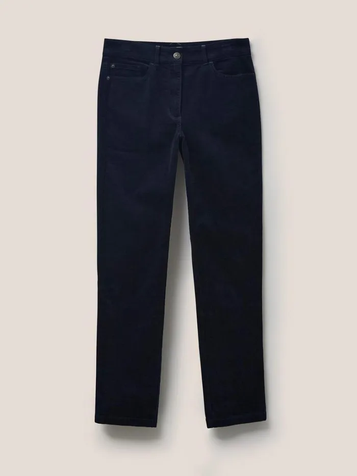 Women TROUSERS White Stuff Brooke Straight Cord Trouser Dark Navy Women TROUSERS White Stuff Brooke Straight Cord Trouser Dark Navy