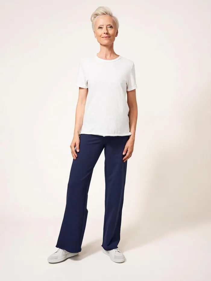 Women TROUSERS White Stuff Dolce Organic Pant Navy Multi Women TROUSERS White Stuff Dolce Organic Pant Navy Multi