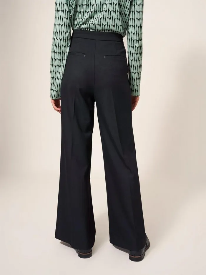 Women TROUSERS White Stuff Jenny Wide Leg Trouser Pure Black Women TROUSERS White Stuff Jenny Wide Leg Trouser Pure Black