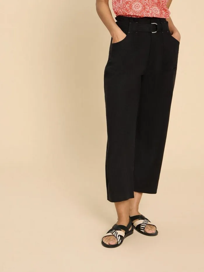 Women TROUSERS White Stuff Teakie Tencel Linen Trouser Pure Black Women TROUSERS White Stuff Teakie Tencel Linen Trouser Pure Black