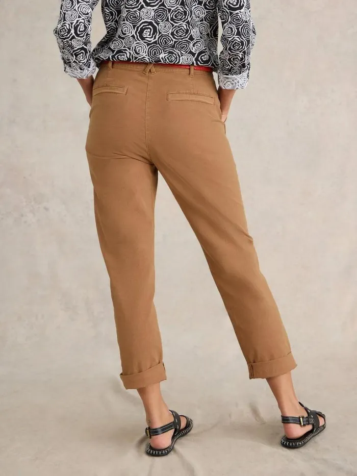 Women TROUSERS White Stuff Twister Chino Mid Tan Women TROUSERS White Stuff Twister Chino Mid Tan