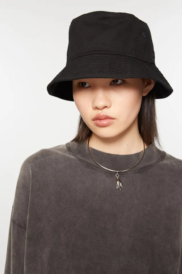 Women Twill Bucket Hat Black Acne Studios Hats