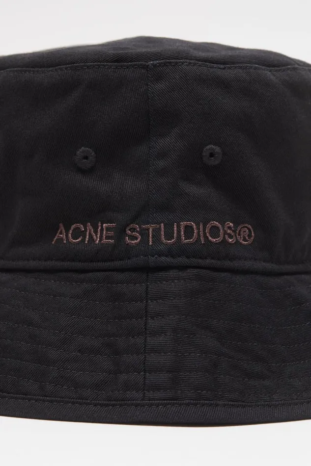 Women Twill Bucket Hat Black Acne Studios Hats