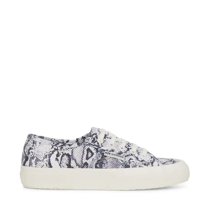 Women Unisex 2750 PRINT Sneaker WHITE AVORIONAVY SNAKE Superga Low Cut