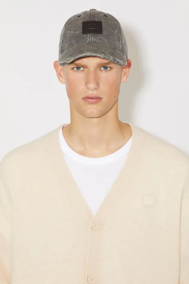 Women Vneck Cardigan Oatmeal Melange Acne Studios Knitwear