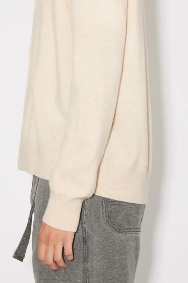Women Vneck Cardigan Oatmeal Melange Acne Studios Knitwear
