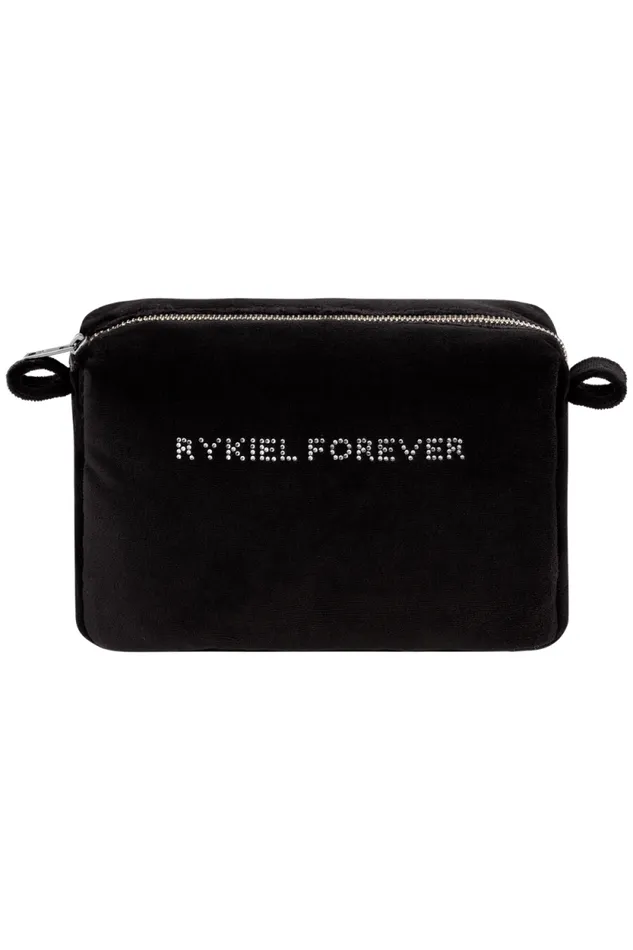 Women Velvet Wash Bag Black Black Sonia Rykiel Cases