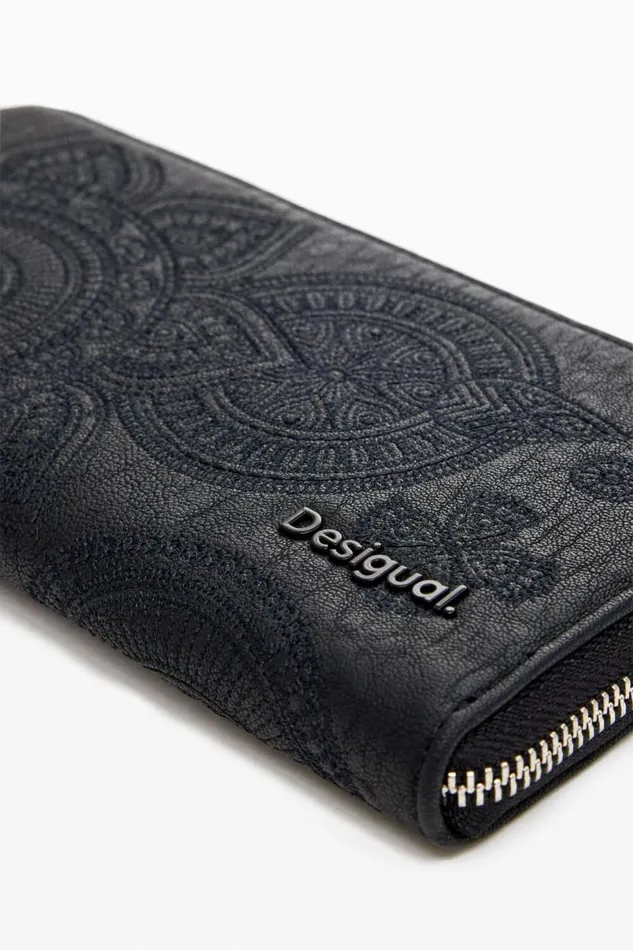 Women Wallets and Purses Desigual Large Wallet With Floral Embroidery