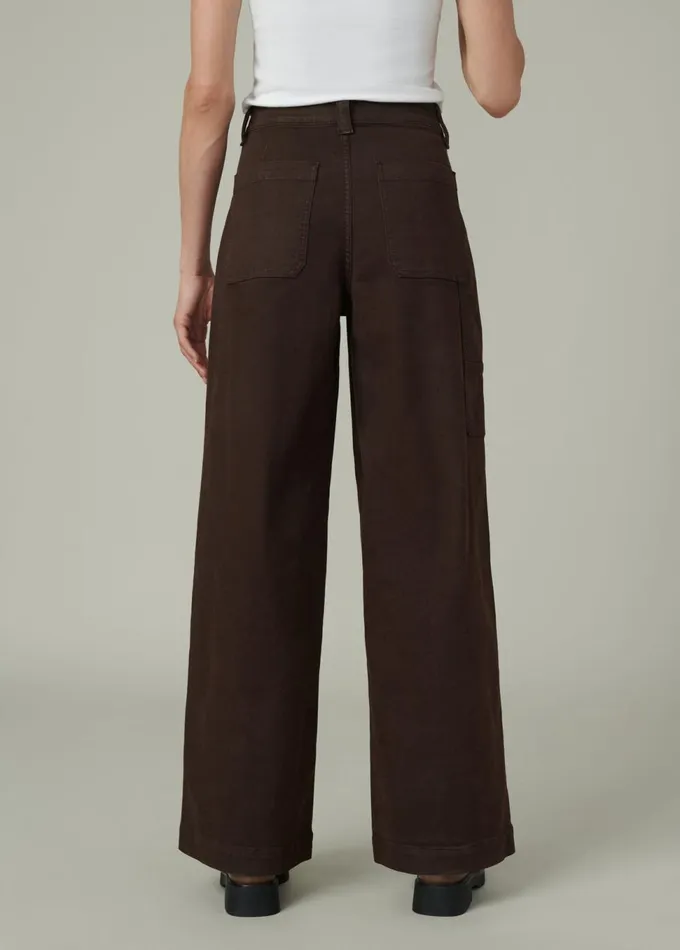 Women Wide Leg Joe039s Jeans THE CHLOE UTILITY WIDE LEG Coffee Bean
