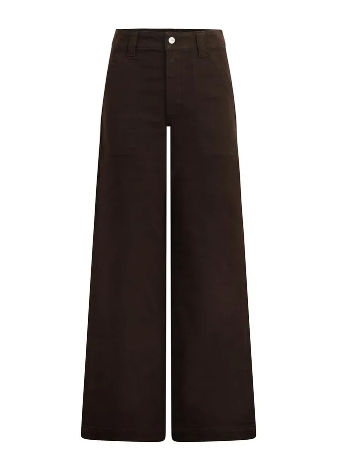 Women Wide Leg Joe039s Jeans THE CHLOE UTILITY WIDE LEG Coffee Bean
