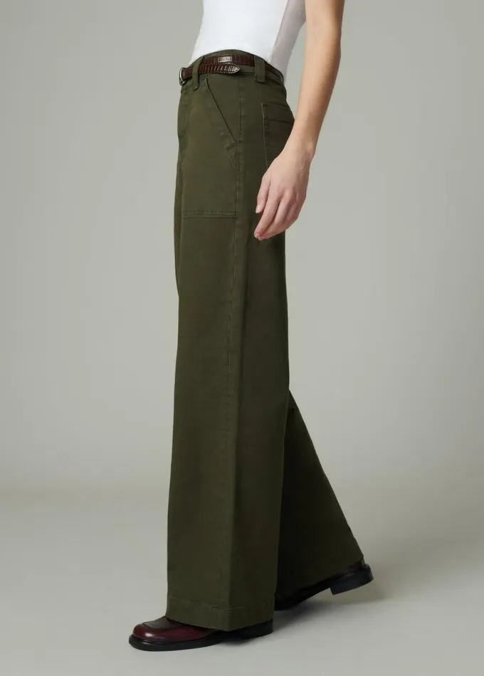 Women Wide Leg Joe039s Jeans THE CHLOE UTILITY WIDE LEG Forest Night