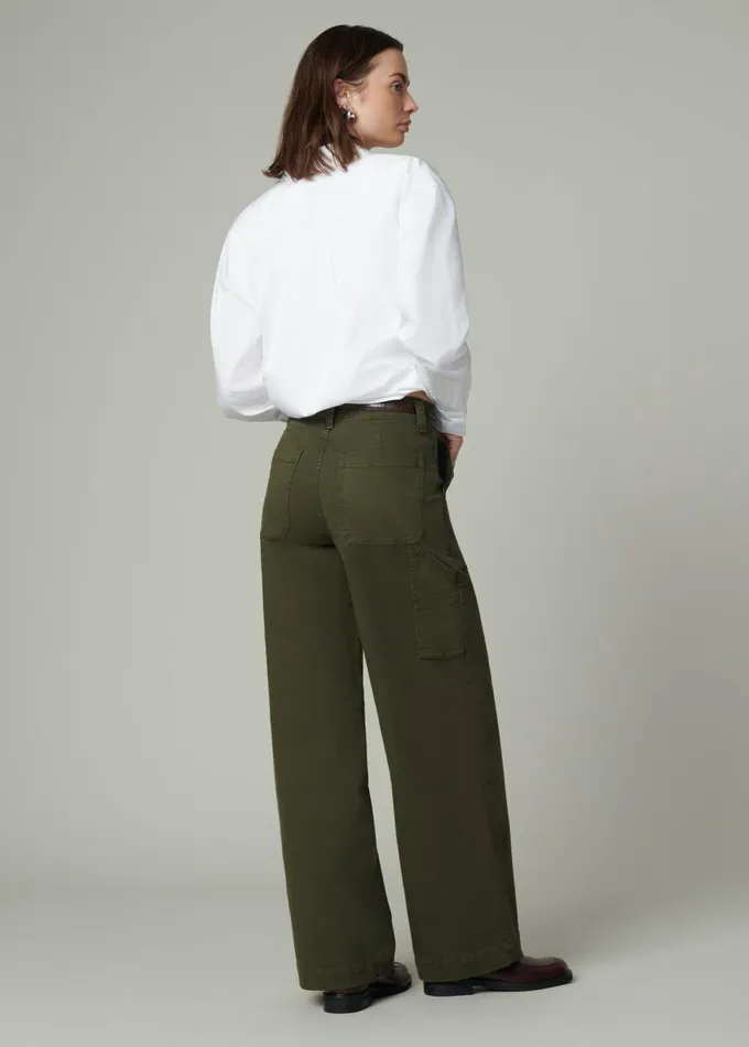 Women Wide Leg Joe039s Jeans THE CHLOE UTILITY WIDE LEG Forest Night