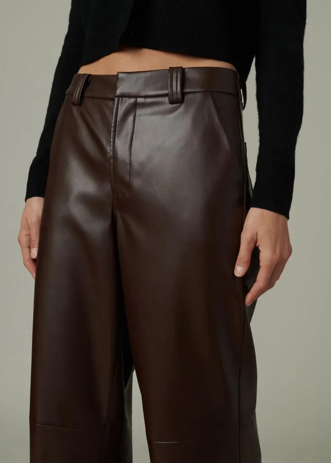 Women Wide Leg Joe039s Jeans THE MIA TROUSER Coffee Bean